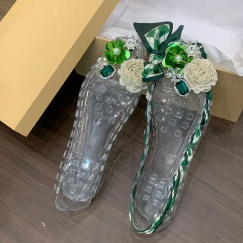 新しいスタイルのスクエアトゥオープントゥサンダル、フラットソ - Women Shoes Sandals のレビューと価格