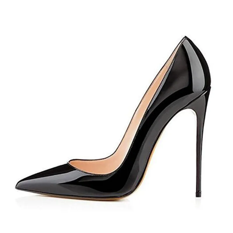 女性パンプスブランドハイヒールブラックパテントレザーポインテ - Women Shoes Ysl のレビューと価格