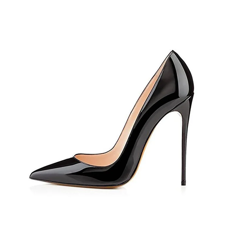 女性パンプスブランドハイヒールブラックパテントレザーポインテ - Women Shoes Ysl のレビューと価格