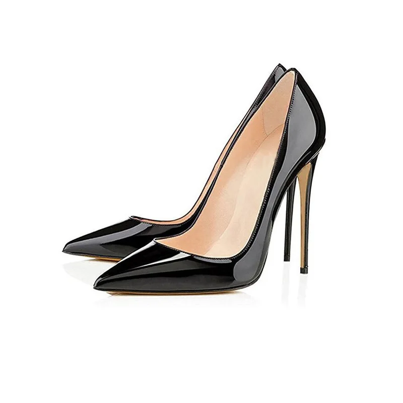 女性パンプスブランドハイヒールブラックパテントレザーポインテ - Women Shoes Ysl のレビューと価格