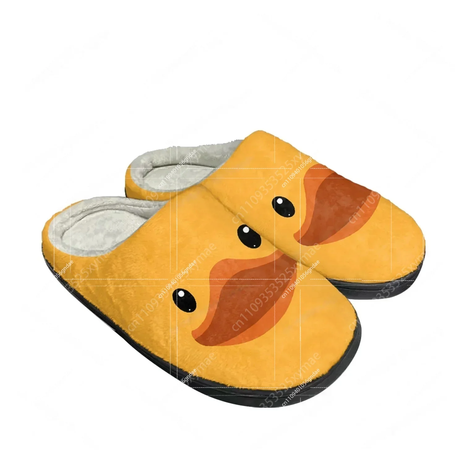 黄色いアヒル柄のプラッシュコットンスリッパ、男女兼用の暖かい - Women'S Shoes Yellow のレビューと価格