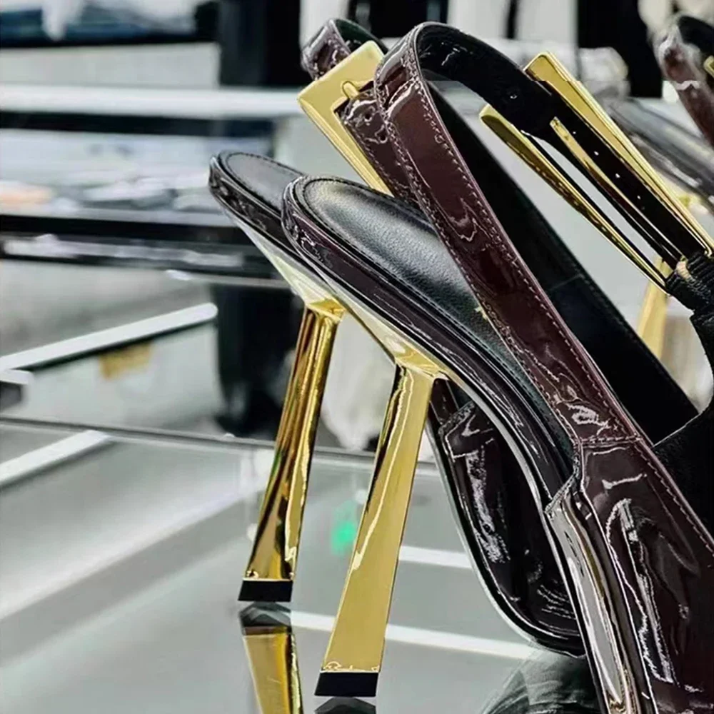 新しい秋 2024 スクエアトゥスリムヒールレトロつま先の女 - Women Shoes Ysl のレビューと価格