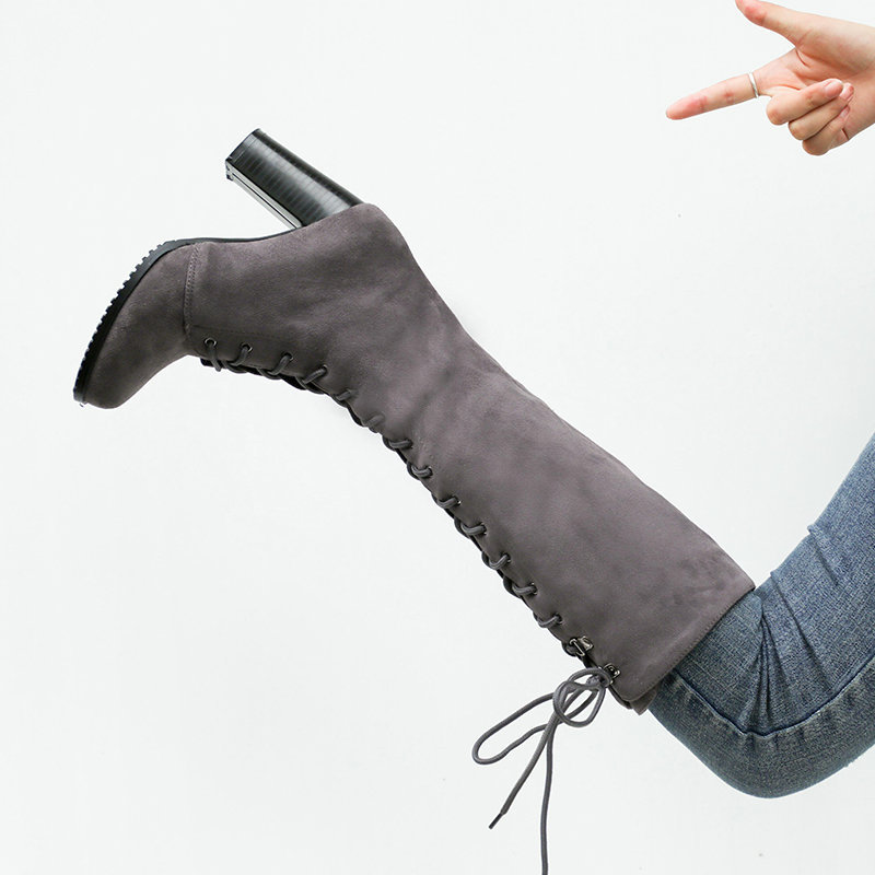 レディースブーツ 厚いハイヒール 冬の新製品 ヨーロッパとア - Sock Boot Women のレビューと価格
