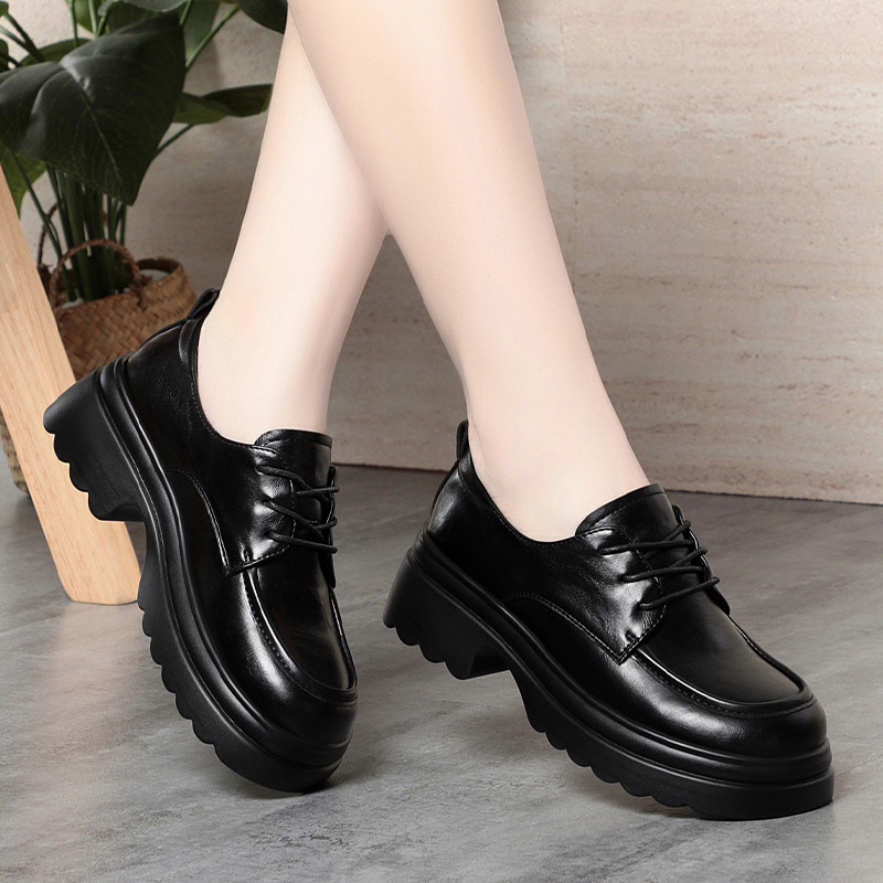 5cm ヴィンテージ風 ディープマウス ソフトレザー オック - Oxford Lace Up Women のレビューと価格