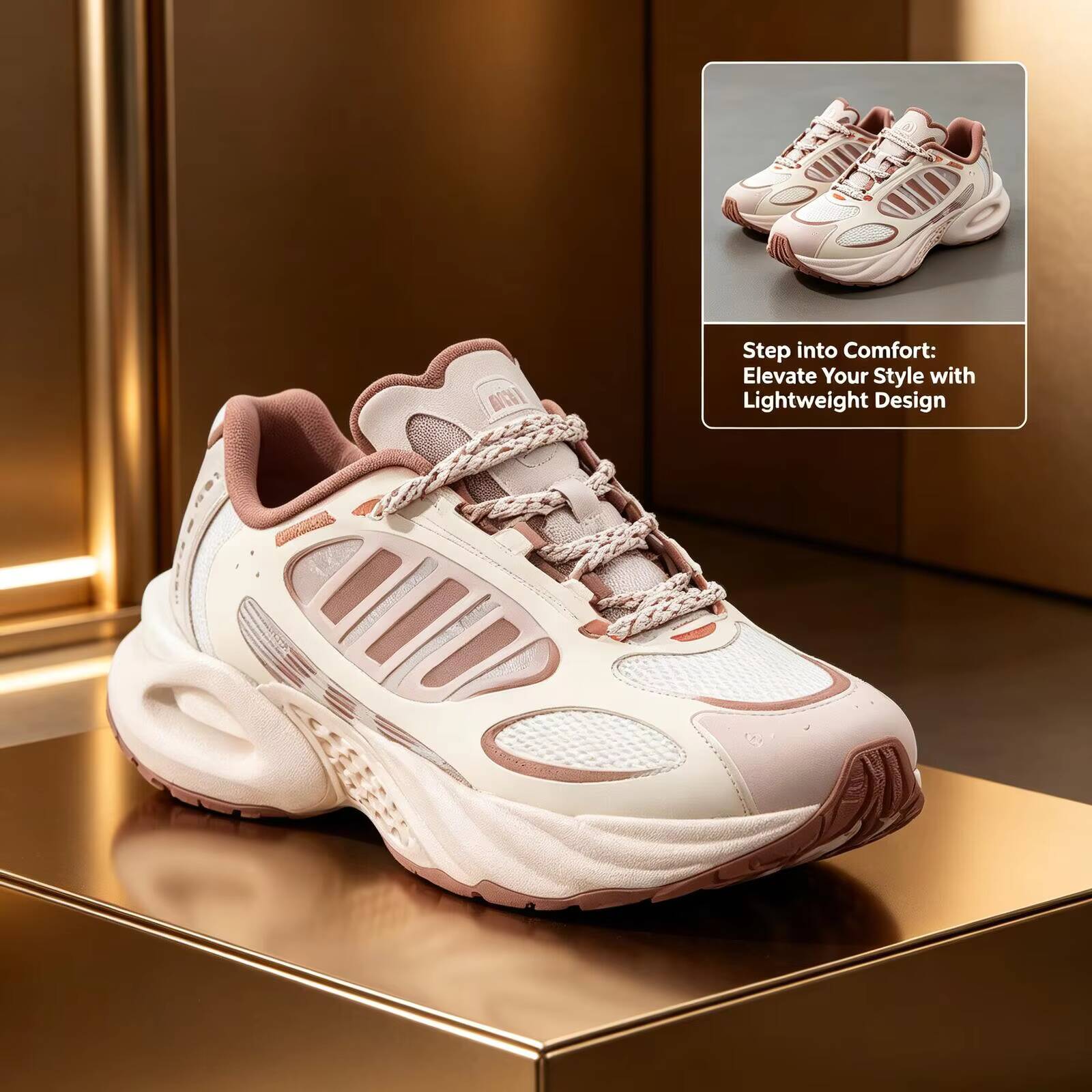 新しいアディダス女性ベージュピンク中空チャンキーダッドスニー - Women'S Shoes Pink Adidas のレビューと価格