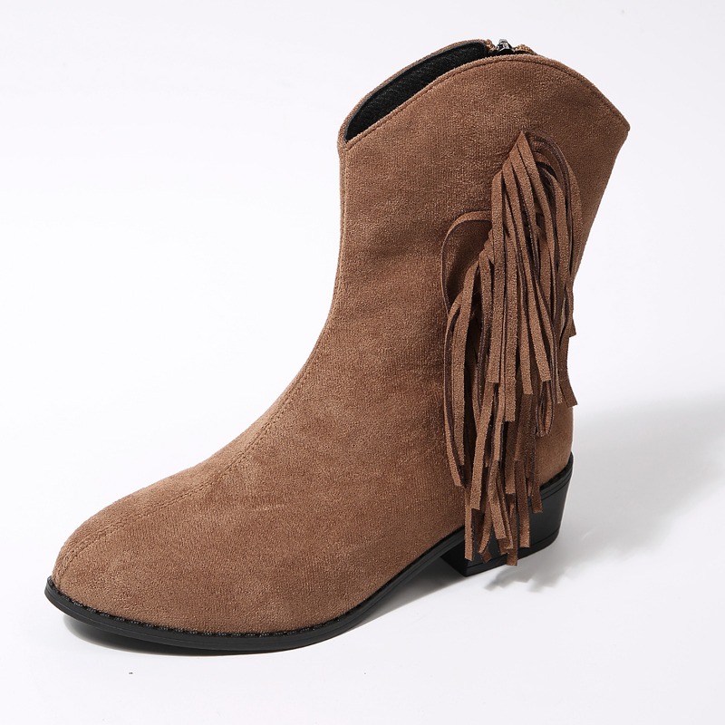 レディース レトロ フリンジ スエード ラウンドトゥ チャン - Women'S Shoes In Wide Width のレビューと価格