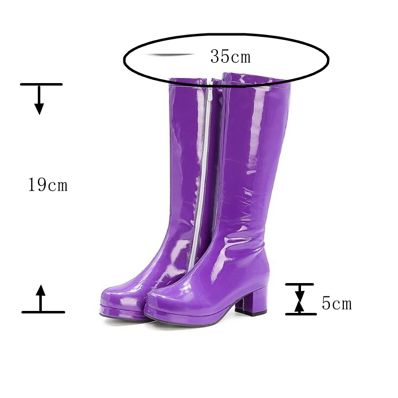 Reave cat-sweet-膝丈のPUブーツ,丸いつま先 - Women'S Shoes Yellow のレビューと価格