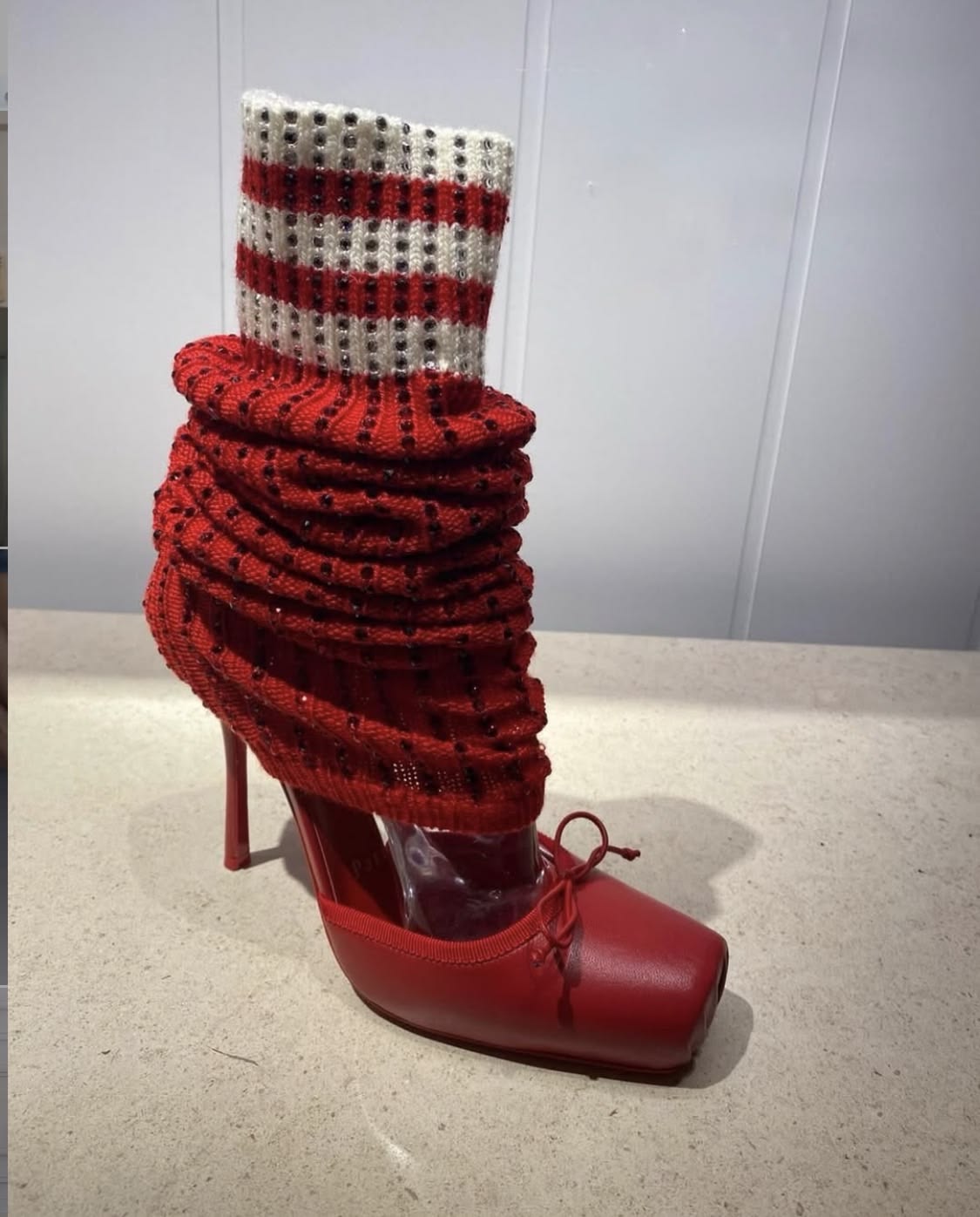 バタフライコンツスクエアトゥニーハイ女性サンダルソックスブー - Sock Boot Women のレビューと価格